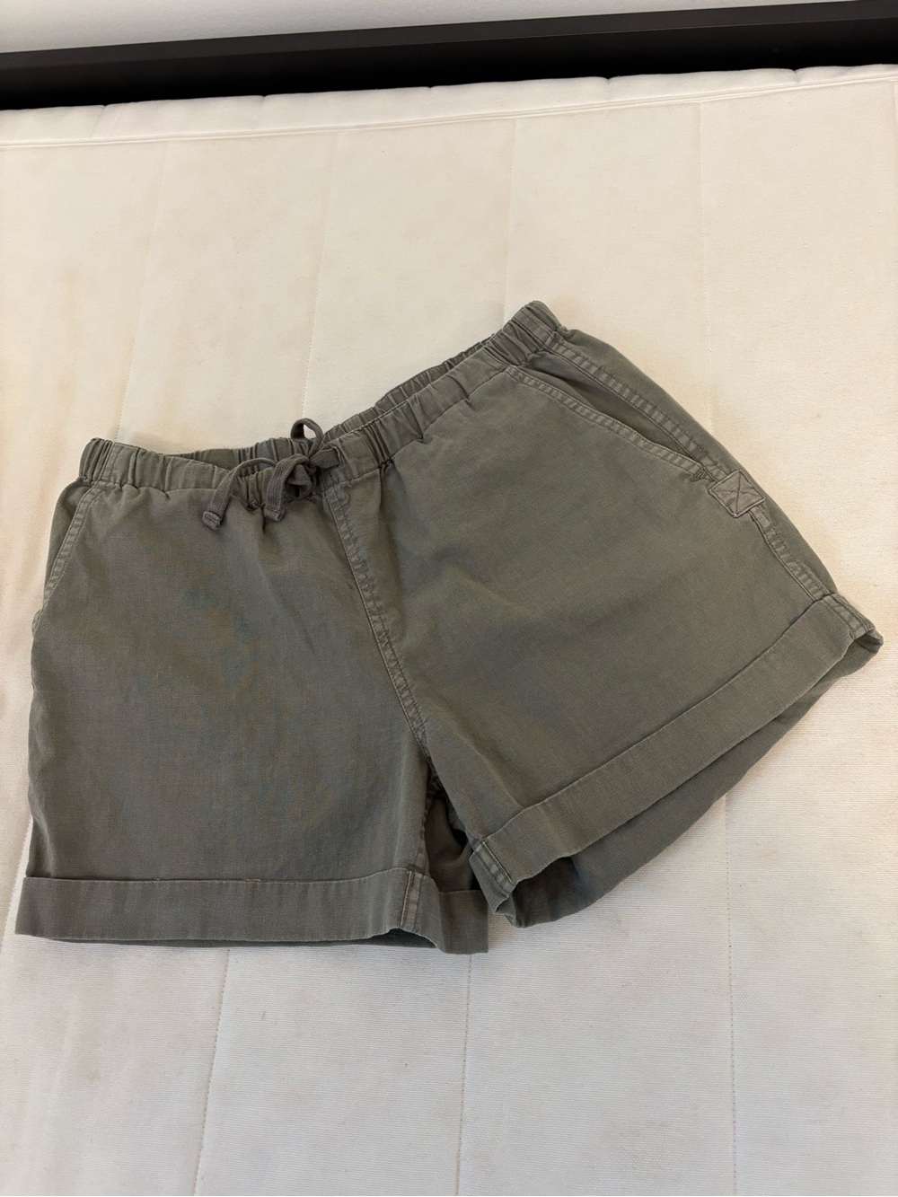 Roots Olive Green Drawstring Shorts